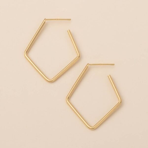 Diamond Hoop-Gold