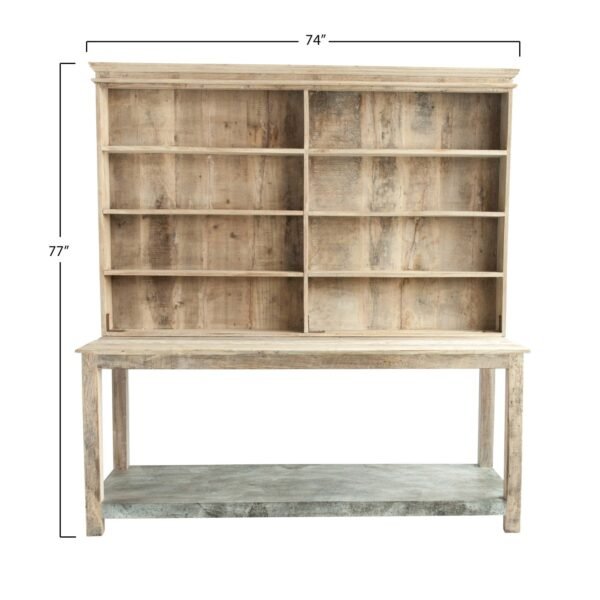Wood Hutch + Metal Shelf - Image 5