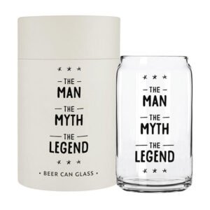 Beer Can Glass, Man Myth Legend