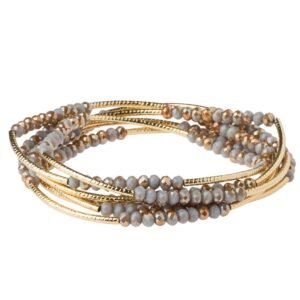 Bracelet/Necklace Wrap Silver + Gold