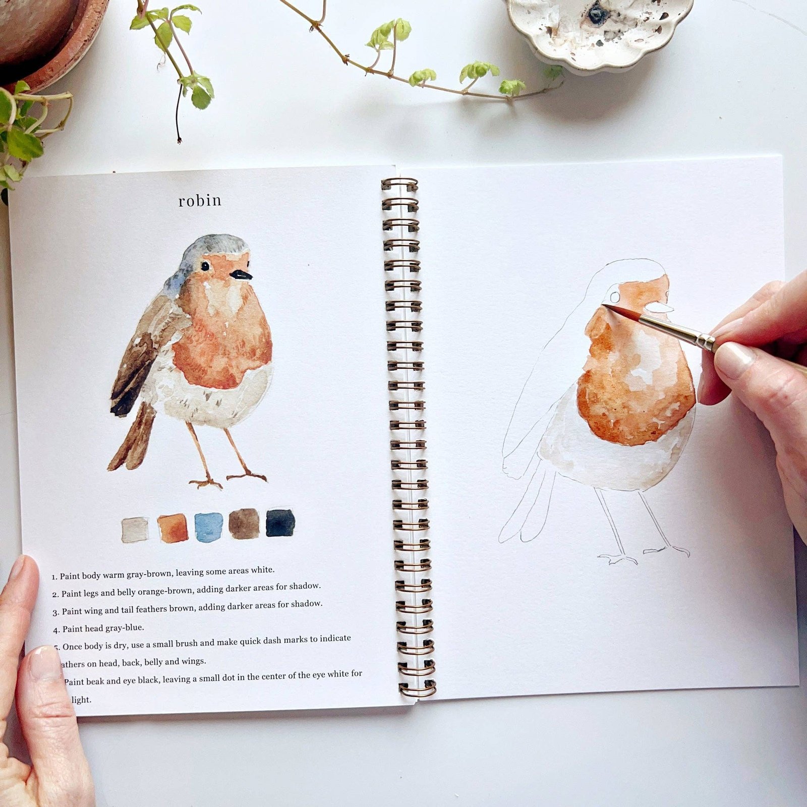 Birds Watercolor Workbook - Image 4